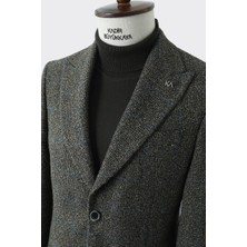 Kadir Büyükkaya Modern Slim Fit Dar Kesim Yün Erkek Ceket - KAV5063W