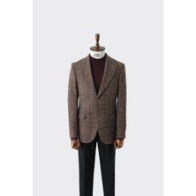 Kadir Büyükkaya Modern Slim Fit Dar Kesim Yün Erkek Ceket - KAV5063W