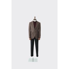 Kadir Büyükkaya Modern Slim Fit Dar Kesim Yün Erkek Ceket - KAV5063W