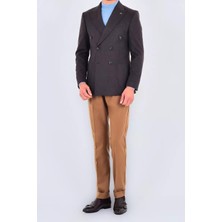 Kadir Büyükkaya Modern Slim Fit Dar Kesim Kruvaze Erkek Viskon Ceket - KAV5251W