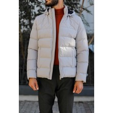 Kadir Büyükkaya Kışlık Kapüşonlu Modern Erkek Mont - Dayanıklı Polyester Kumaş - KAV9102W