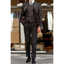 Kadir Büyükkaya Modern Stil Erkek Yelekli Takım Elbise - KAV1056W