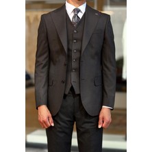 Kadir Büyükkaya Modern Stil Erkek Yelekli Takım Elbise - KAV1056W