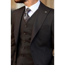 Kadir Büyükkaya Modern Stil Erkek Yelekli Takım Elbise - KAV1056W