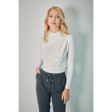 FullaModa Basic Yanı Büzgülü Bluz