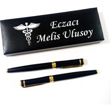 Hediye Vakti Eczacılara Özel Tasarım Kutulu 2'li Roller ve Dolma Kalem Seti