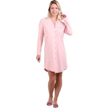 U&me V Yaka Gömlek Elbise Pembe