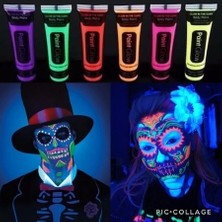 Nydecorist Neonlu Glow Parti Yüz Boyası 6 Renk 6 Adet