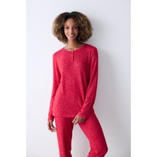 Penti Bloom Soft Kırmızı Pantolon Pijama Takımı