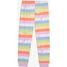 Penti Kız Çocuk Çizgili Termal Çok Renkli Pijama Takımı