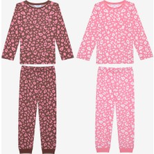 Penti Kız Çocuk Leopard 2li Çok Renkli Pijama Takımı