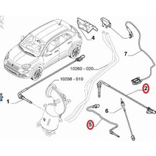 Sagemfrans Sıcaklık Sensörü Egzoz Gazı DOBLO-TİPO-500X Combo Renegade Giulietta 2012-