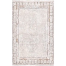 Artemis Halı Couture 00929a Krem Bej Çerçeveli Ipek Halı