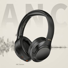 Recci Bluetooth Kulaklık Aktif Gürültü Önleyici Anc Özellik Recci REP-W86 Hi-Fi Ses Kulak Üstü V5.3 Siyah