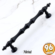 Badem10 Nilay Siyah Metal Kulp 96 Mm-9.6 cm Mobilya Çekmece Mutfak Dolabı Dolap Kulpları Kulbu Kulpu Siyah