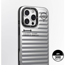 YoungKit iPhone 16 Pro Max Magsafe Şarj Özellikli Kılıf Mat Renkli Tasarım Youngkit Original Serisi Gümüş