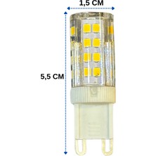 Heka 5W (35W) 3000K (Gün Işığı) G9 Duylu Dim Edilebilir LED Kapsül Ampul (4 Adet)