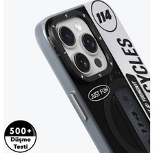 iPhone 15 Pro Max Uyumlu Kılıf Magsafe Şarj Özellikli Motorcycle Legend Serisi Kapak Siyah