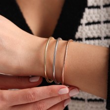 Sembol Gold Rose Altın Esnek Bileklik Elastik