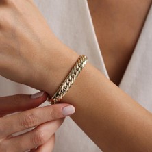 Sembol Gold Sıkı Gurmet Altın Bileklik 8 mm