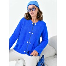 FTZ Women Ftz Kadın Kısa Hırka Saks Mavi 20720