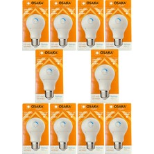 Osaka 10W (75W) 6500K (Beyaz Işık) E27 Duylu Dim Edilebilir LED Ampul (10 Adet)