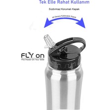 Pipetli Çift Katmanlı Hem Sıcak Hem Soğuk Muhafazalı Termos Sportif Emzikli Matara Suluk 500 ML