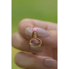 ÇGK KUYUMCULUK  Taşlı Kelebek Çocuk Altın Küpe CGKKP092