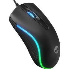 Everest SM-M9 USB Kablolu Siyah 3D Optik LED Mouse