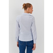 Çizgili Slim Fit Kadın Gömlek