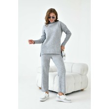 FTZ Women Kadın Saç Örgülü  İkili Takım  Gri 20618