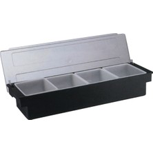 Biradlı 4'lü Polıcarbon Kapaklı Bar Konteyner