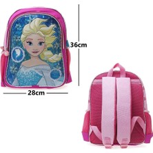 Elsa Lisanslı Okul Çantası Beslenme Çantası Suluk Kalemlik Kab 5li Set