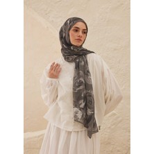 Summer Rose Desen Rami Şal Gümüş