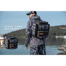 Fujin Black Camo Back Pack - Balıkçı Sırt Çantası