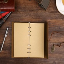 Nydecorist Yaprak Desenli Çizgisiz Deri Defter