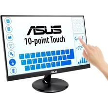 21.5 Asus VT229H IPS 5ms 60MHZ 1xvga 1xhdmı Fhd 1920X1080 Hoparlör Çerçevesiz Düşük Mavi Işık Dokunmatik Ekran Vesa