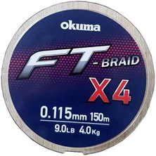 Okuma Ft-*4 Braided Line 150 mt Grey Örgü Ip 0,280MM