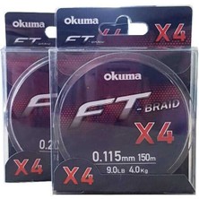 Okuma Ft-*4 Braided Line 150 mt Grey Örgü Ip 0,165MM