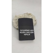Giftoloji Kişiye Özel Resimli Gazlı Kaliteli Zippo Çakmak Resim & Yazı & Logo Yapılan Siyah