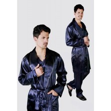 Ancelo 333 3lü Saten Sabahlık ve Saten Pijama Takım