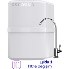 Oxy Aqua 15 Aşamalı Ph+ Alkali Mineral ve Detoks Filtreli Nsf Onaylı Çelik Su Tanklı Su Arıtma Cihazı