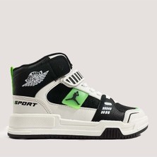 Cool King Uzun Flt Ayakkabı Siyah-Yeşil