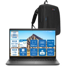 Dell Latitude 3540 Intel Core I5 1235U 64GB 1tb SSD 15.6 IPS Fhd Windows 11 Pro Taşınabilir Bilgisayar DN049L354015WP13 + Zetta Çanta