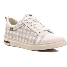 Pierre Cardin 10206 Beyaz Bağcıklı Hakiki Deri Erkek Sneaker