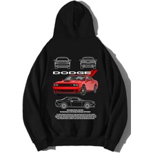 BRZ Collection Unisex Oversize Dodge Challenger Srt Hellcat Hoodie
