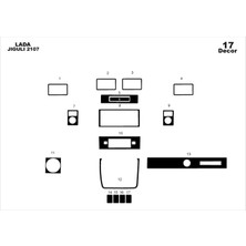 Marscockpitdesign Lada Jiguli 2107 Konsol-Maun Kaplama 17 Parça