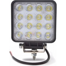 Point Off Road Sis Farı Çalışma Lambası 16 Led Kare Su Geçirmez 48W