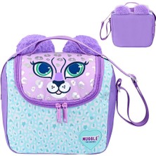 Muggle Mikro Shimmer Cat Beslenme Çantası Kız Çocuklar İçin Peluş Kulaklı 22x18x13 cm