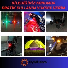 Cybill Store Kumandalı Çakarlı Şarjlı 7 Renk Ve 20 Modlu 10 Adet Mini Led Işık Drone Motorsiklet Araba Bisiklet Işığı